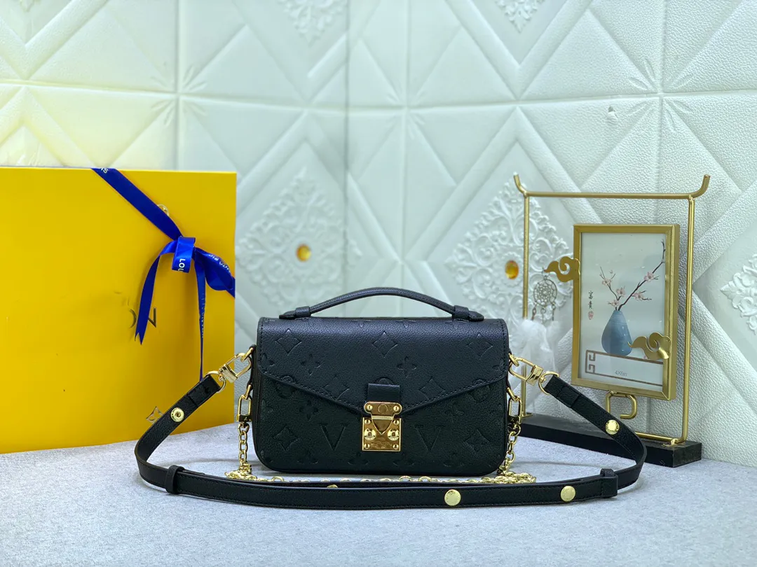 Yeni omuz çantası deri crossbody messenger çantaları pochette tasarımcısı lüks el çantası zinciri cüzdanlar metis doğu batı ile S-Lock kapanış m46279 m22834 m46595