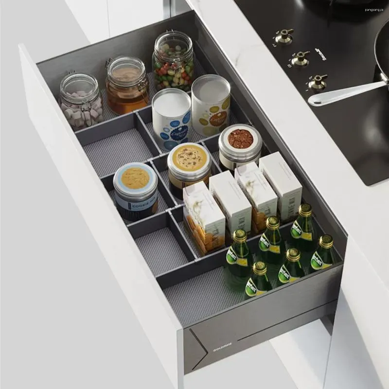 Paniers coulissants pour le stockage des aliments dans la cuisine, accessoires d'armoire, tiroirs coulissants à fermeture douce pour l'organisation