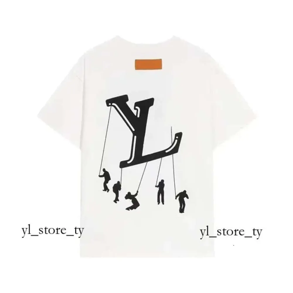 Luxury Louisely T-shirt Designer V Men's T-shirt Summer Vittonly High Quality Tees Tops For Mens Womens 3D Letters Monogrammed T-shirts Shirts Asian Size S-3XL 1153