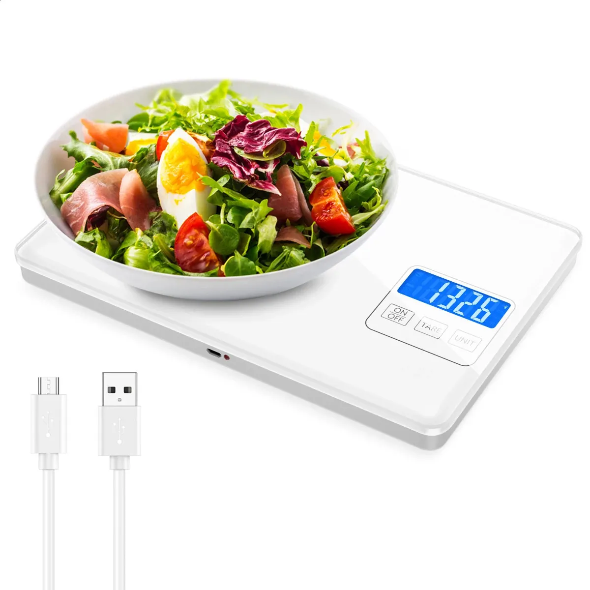 ORIA DIGITAL SCALE 15 kg1g wiederaufladbare elektronische Küche hohe Präzisionsnahrung zum Backen von Kochen 240130