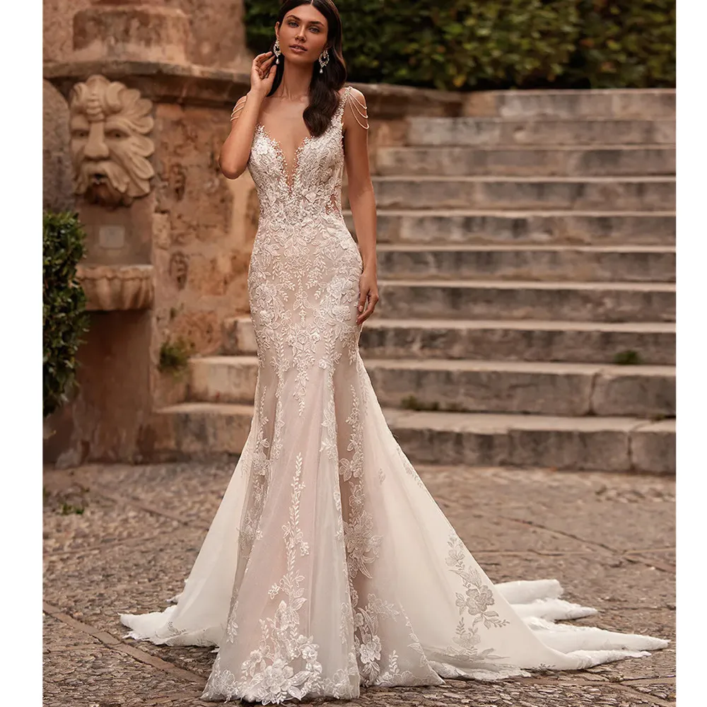 Save Big on Bulk Jewel Neck Princess Wedding Gown Princess Bridal Gowns:  Elegant White Satin Wedding Dresses With Jewel Neck, 3/4 Sleeves, Lace ..., image size:1000x1000