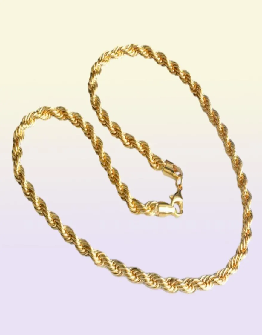 8 estilos hip hop 18k banhado a ouro correntes colares masculino caixa cubana torcido gargantilha colar de 20 polegadas para mulheres moda jóias presente3589575