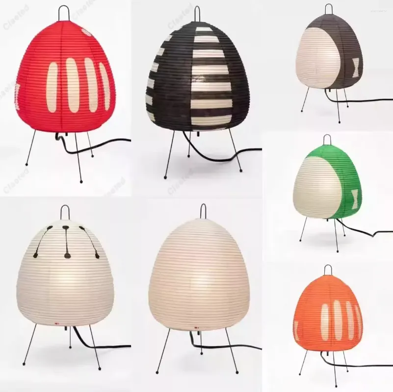 Tischlampen Japanische Lampe Stativ Reispapier Schreibtisch Noguchi Yong Laterne Wohnzimmer Schlafzimmer Dekor Atmosphäre Nachttischlampen