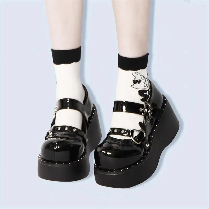 Robe chaussures femmes femme printemps été lolita mary jane plate-forme pompes sur talons sandales compensées kawaii mignon décontracté cosplay filles