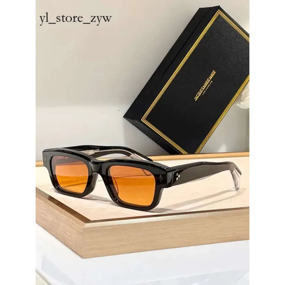 Chromees Jacques Marie Mag Jeff Sunglasses للنساء مصنوعة يدويًا صفيحة إطار قابلة للطي نظارة جودة فاخرة مصمم نظارة شمسية الرجال Saccoche Trapstar 5534