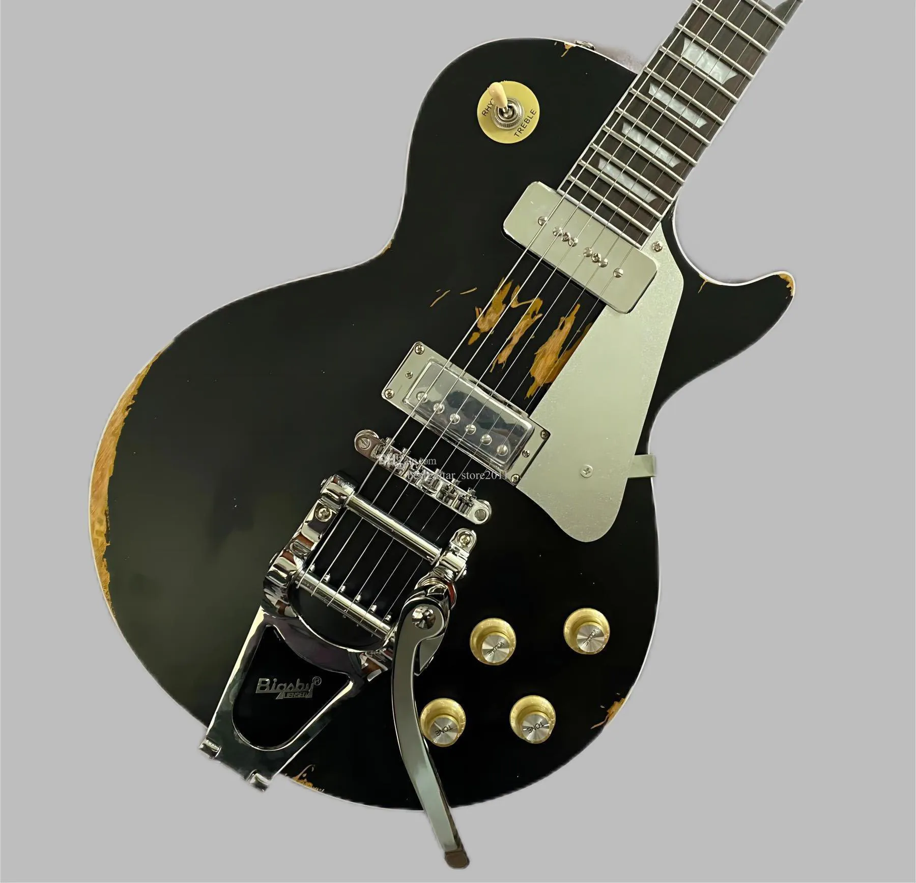 Neil Youngs Old Black 53 Electric Guitar Solid Xylophone Body Mimics Ancient Retro Relics Jazz