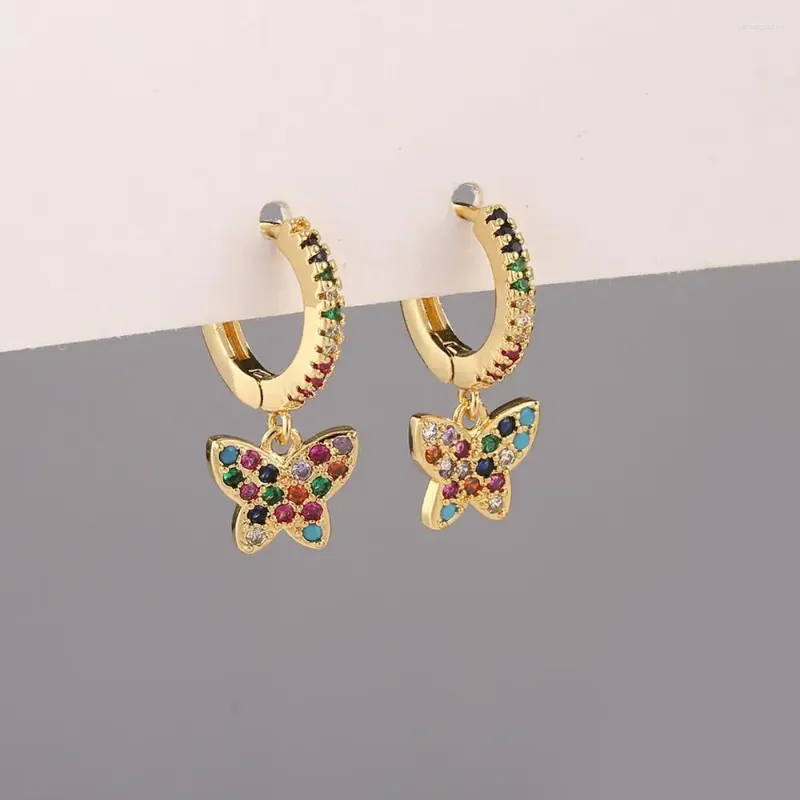 أقراط مسمار من المألوف وبسيط Zircon Bowknot Colorful All-Match Trend Funky Charm Ladies Excalsions