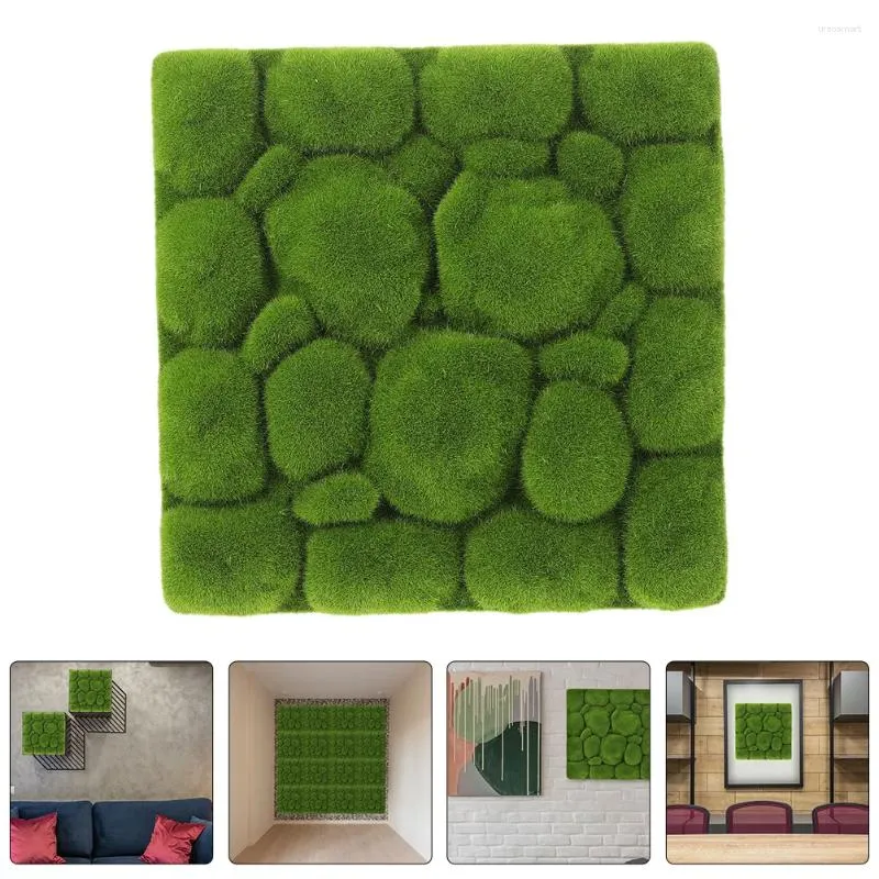 Decorative Flowers Artificial Moss Wall Panel Fake Foams Backdrop Grass