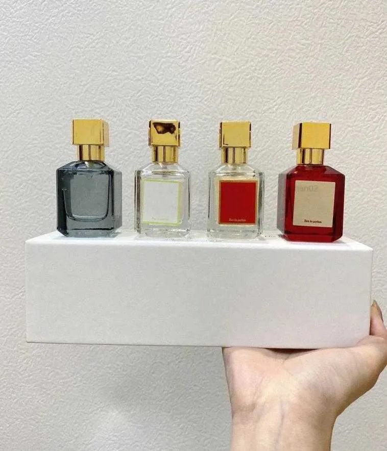 Parfüm seti 4pcs maison bacarat rouge 540 ekstrait eau de parfum paris kokusu erkek kadın kadın kolonya sprey uzun ömürlü ersisi64441105 ksws