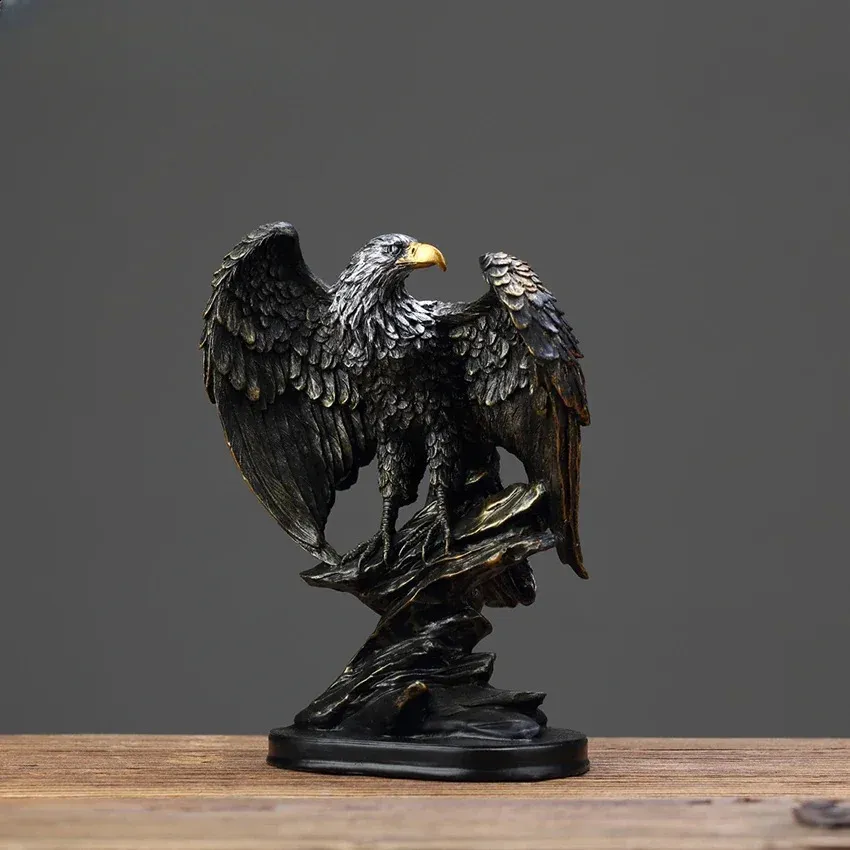 Eagle Standbeeld Hars Ornament Home Decor Kantoor Symbool van Rijkdom Vrijheid Macht Verjaardagscadeau 240119