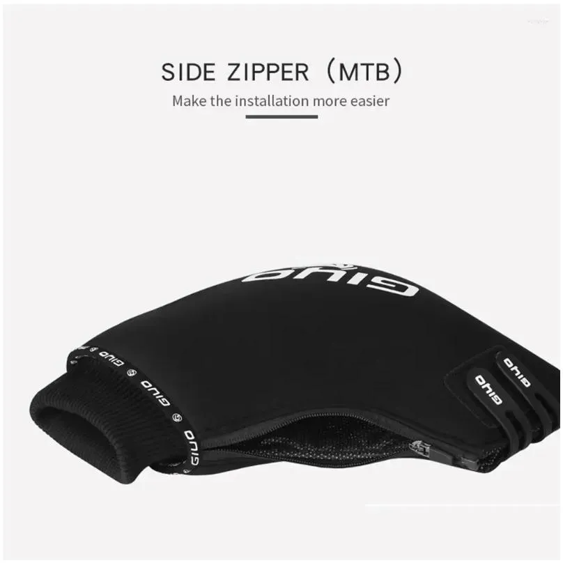 Cycling Gloves Winter Mountain Road Bicycle Bar Mitts Men Women Bike Handlebar Mittens With Reflective Strip Accessories Drop Delivery Ot61J