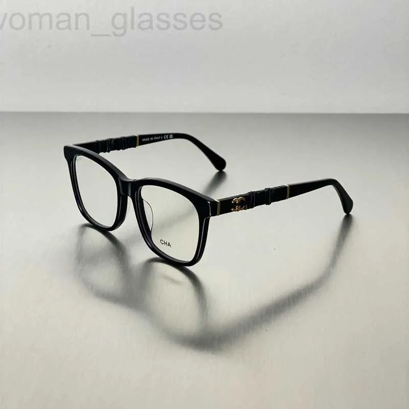 Lunettes de soleil Designer Xiaoxiang Lunettes à jambes miroir pliées 3438 Rose Cadre noir Uni Anti-lumière bleue Peut être associé à une boîte de myopie À la mode et avancé 9YBB