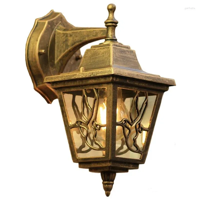 Vägglampa vintage utomhus vattentät e27 glödlampa sconce ljus europe villa trädgård trädgård balkong veranda belysning fixturer