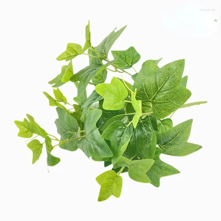 Decorative Flowers Artificial Green Plant False Flower Yellow Ginkgo Watermelon Leaves Home Living Room Decoration Simulation Plants Plastic