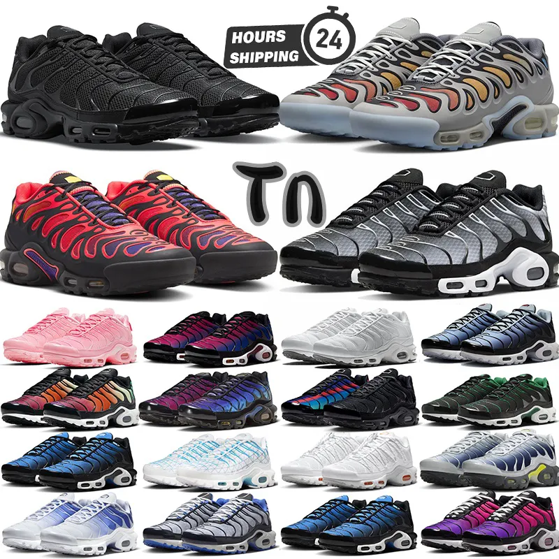 tn Sapatilhas masculinas Plus tn Sapatos ao ar livre Triplo Branco volt Vermelho preto gradiente Oreo Cinza Laranja Hiper Azul hex Esportes femininos tênis tamanho 36-46