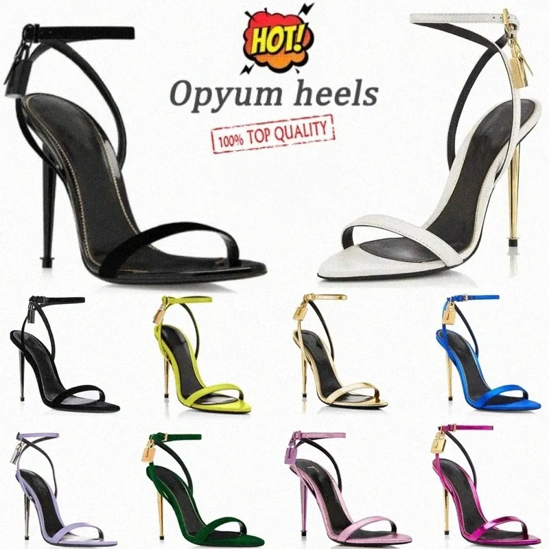 Mit Box Kleid Schuhe Ford Heels Vorhängeschloss Spitze Nackte tom Sandale Spitze Zehen Form Schuhe Frau Designer Schnalle Knöchel Riemen hochhackigen High Heels Sandalen