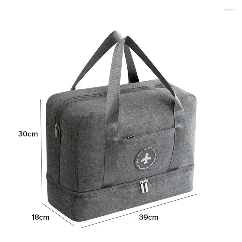 Duffel Bags 2024 Double Shoes Travel Bag Waterproof Large Capacity Multifunctional Dry Wet Separation Storage Handbag Duffle