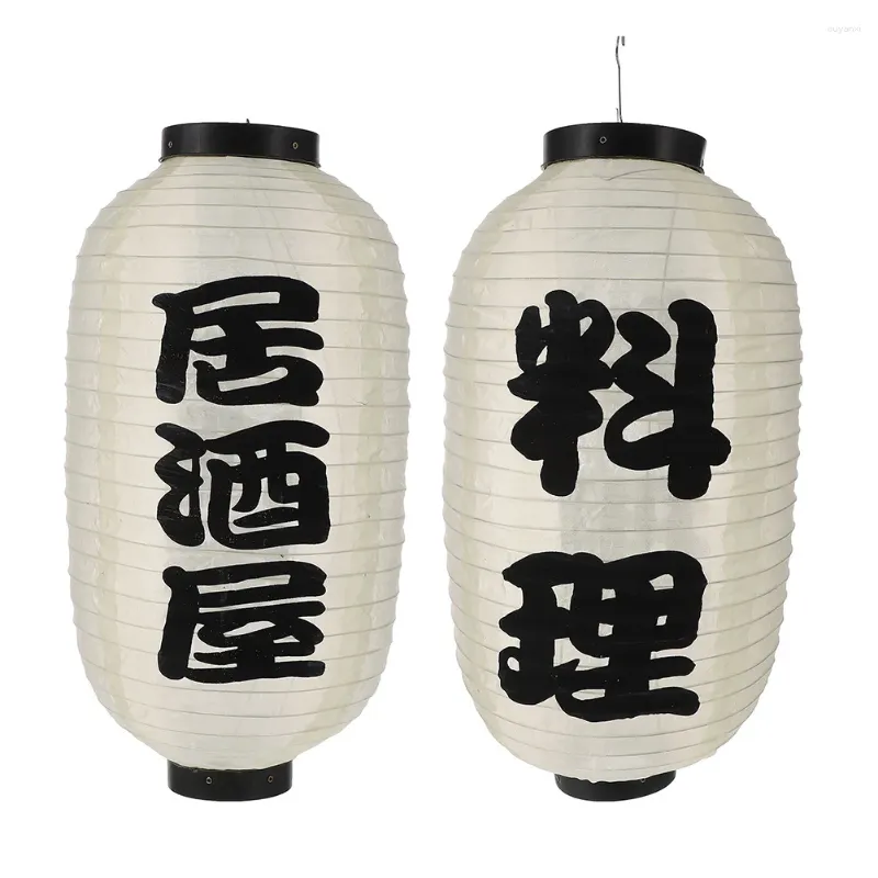 Tafellampen 2 pc's lantaarns Japans hangende traditionele Japanse kooksushi-bar ornament