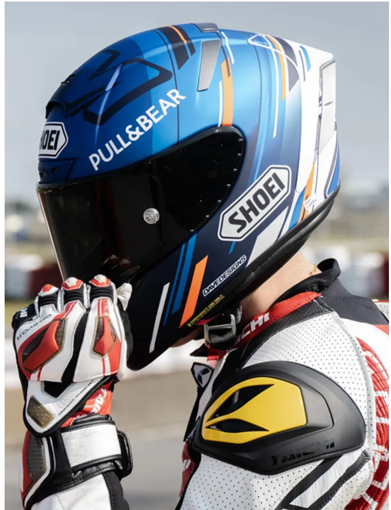 Shoei Integral X14 X-14 X-Spirit Alex Marquez 73 TC-02 Casco de Moto Visera antivaho Hombre Montando Coche Casco de Moto de Carreras de Motocross - Casco NO ORIGINAL