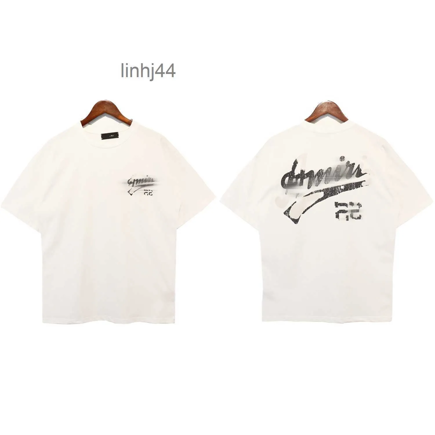 Men's T-shirts Spring/summer New Ami Letter Printed Round Neck T-shirt Mens and Cotton Short Sleeve Loose Pullover Top S-xxxl 88h9ojZ70S