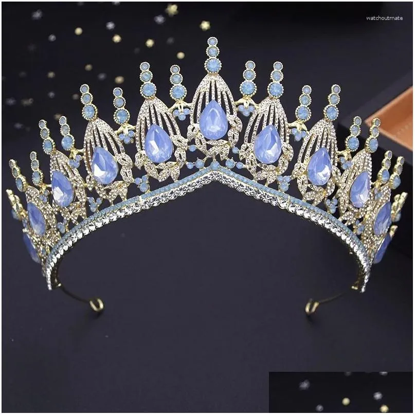 Haarspeldjes Haarspeldjes Opaal Kristallen Kroon. Bruid Hoofdtooi. Strass Tiara's Meisjes. Bruids Diadeem. Partij Verjaardag Sieraden Accessoires Drop Ottnz