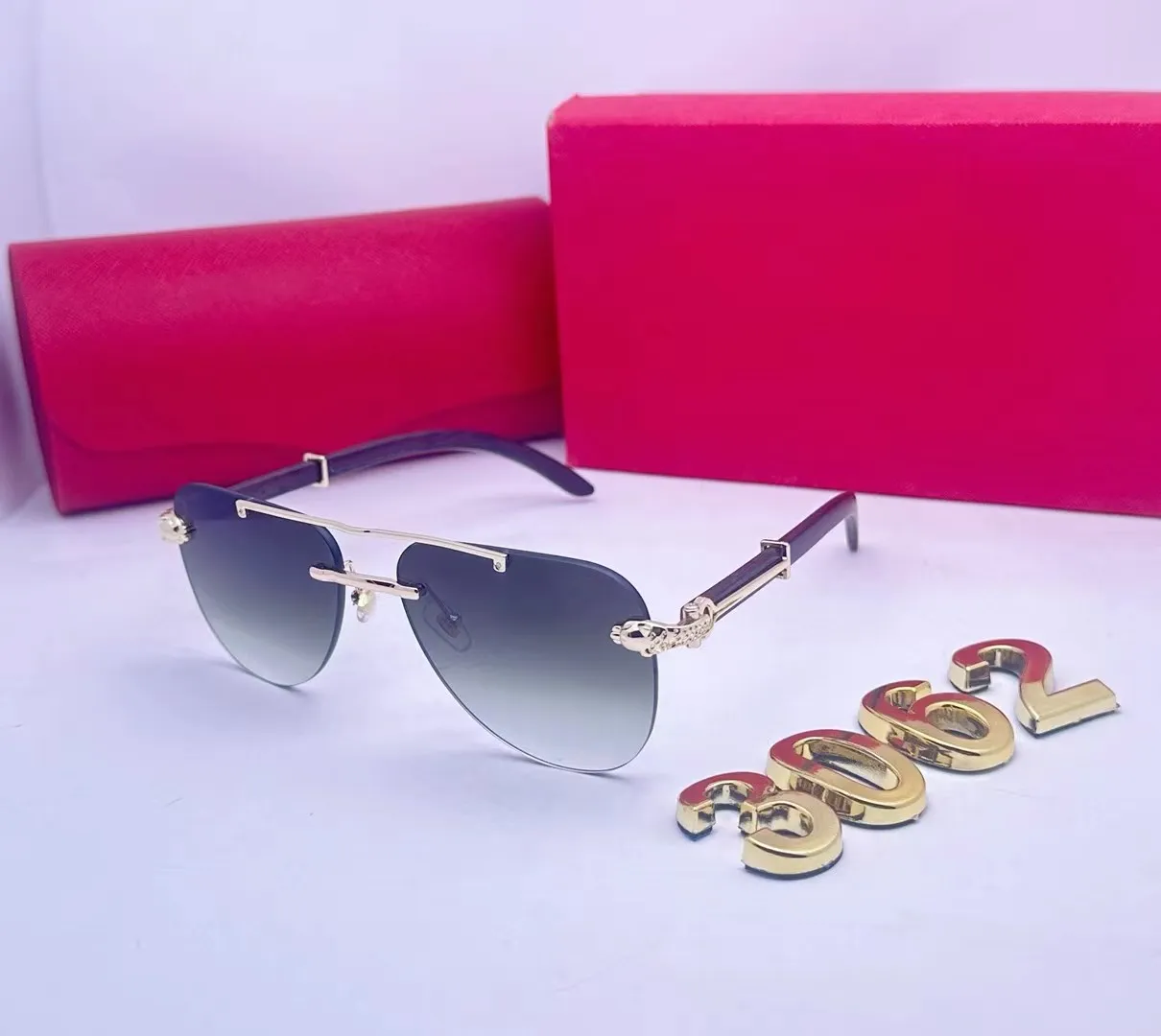 2024 Top Summer Luxury Oval Frame Solglasögon Rund Designer Kvinnor Mens Goggle Senior Eyewear For Women Eyeglasses Cat Eye Vintage Metal Sun Glasses