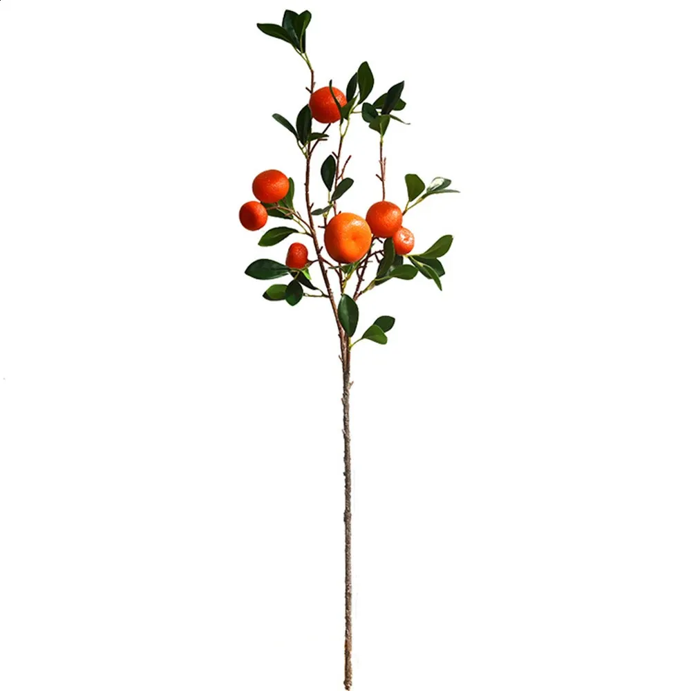 87cm Artificial Fruits Orange Branches Faux Plants Fruit Tree Kumquat Branch Fake Flower For Home Living Room Garden Green Decor
