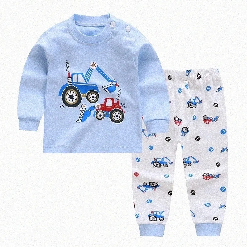 Kids Clothes Sets Boys Girls Cotton Baby Underwear Toddler Children Autumn Long Sleeve Pants Pajamas Youth Kid Clothing set u5gV#