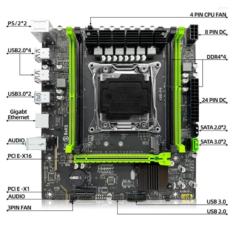 マザボードセットX99 PR9+1650v4 + DDR4 16G（USB付き