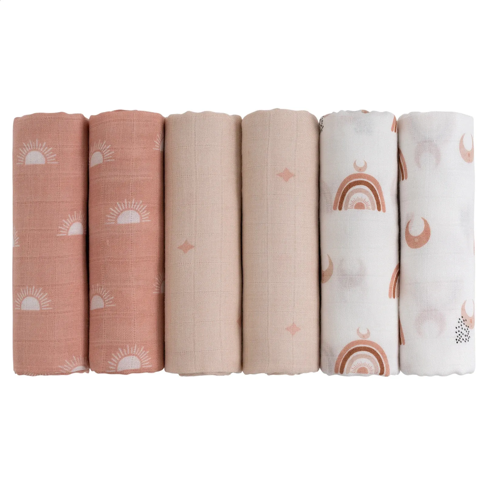 Gllquen Baby Cotton Muslin Swaddle Reeceing Blankets Burp Cloths Squares Boring Soft for Boy Girl Born 28x28 240127