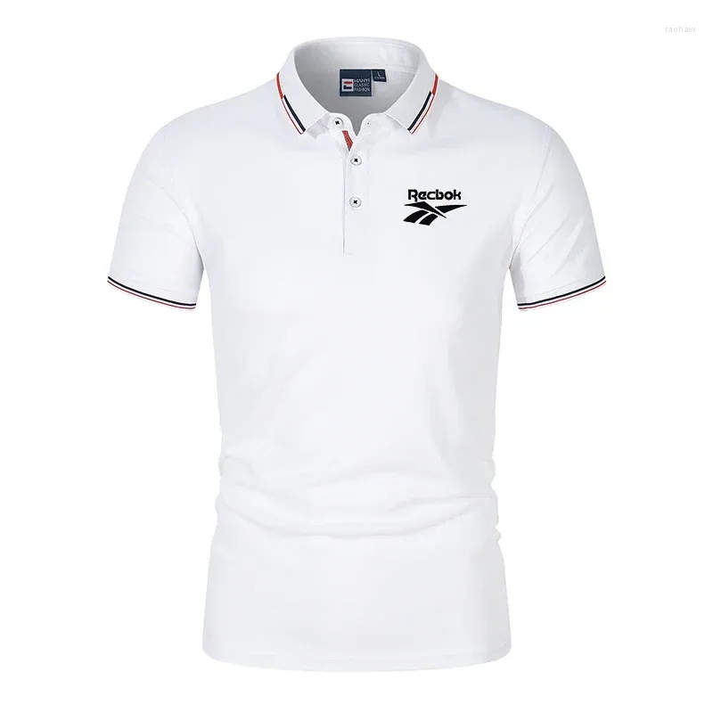 2024 esporte moda 2024 polos curtos camisa polo masculina de manga alta camiseta casual pescoço roupas