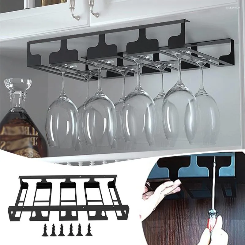 Support de verre suspendu sous-meuble de cuisine, Installation facile, support de gobelet Durable pour le Champagne