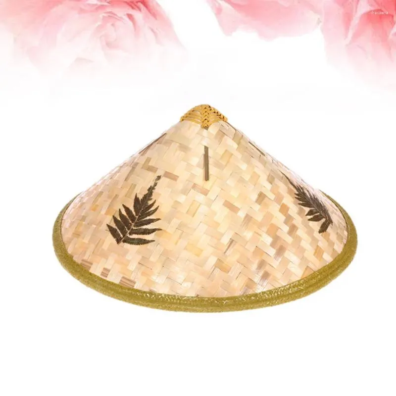 BERETS 1PC HAT BEACH Kids Conical Rice for Sun Protection Kindergarten målning DIY (storlek)