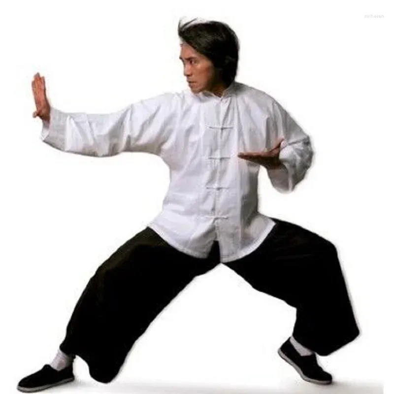 Vêtements ethniques Chinois Traditionnel Coton Tang Costume Wu Shu Tai Chi Top Shaolin Wing Chun Chemise Costumes Arts Martiaux