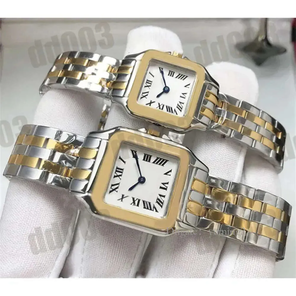 Vierkante Designer Quartz Tank Montre Must Lady Horloges Dames Heren Plated Sier Goud Roestvrij Stalen Horloges Diamanten Horloge Hoge Kwaliteit SB002 Q2