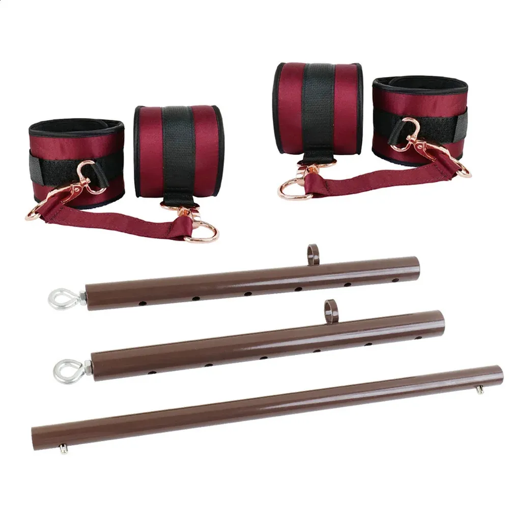 Kit de bondage BDSM, presse réglable, barre d'écartement de perles, menottes de cheville, ensemble de contraintes fétichistes, jouets sexuels pour couples, femmes et hommes 240129