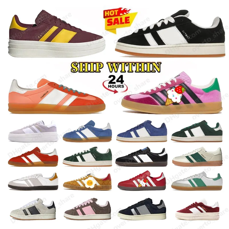 Men Campus 00s Sneakers Designer Shoes Casual Shoes Bold Glow Pulse Mint Core Black White Solar Super Pop Pink Almost Yellow Women Sports Gazellees Trainers