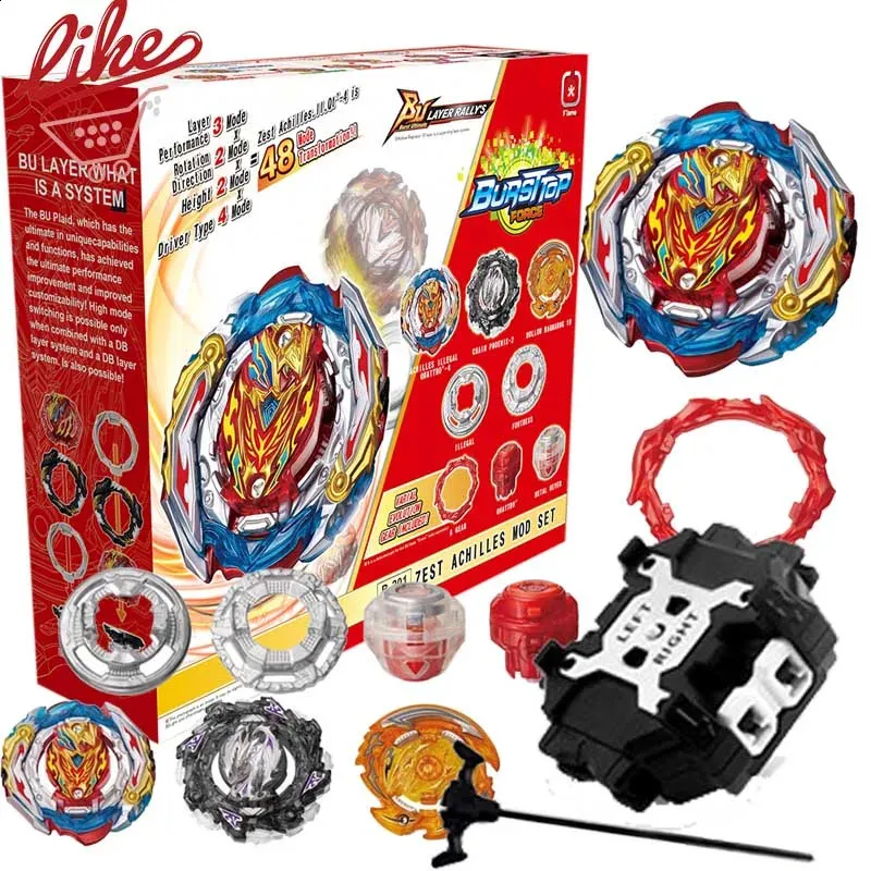 Laike DB B201 Zest Achilles Customize Set Spinning Top Bey mit Custom Launcher Box Spielzeug für Kinder 240131