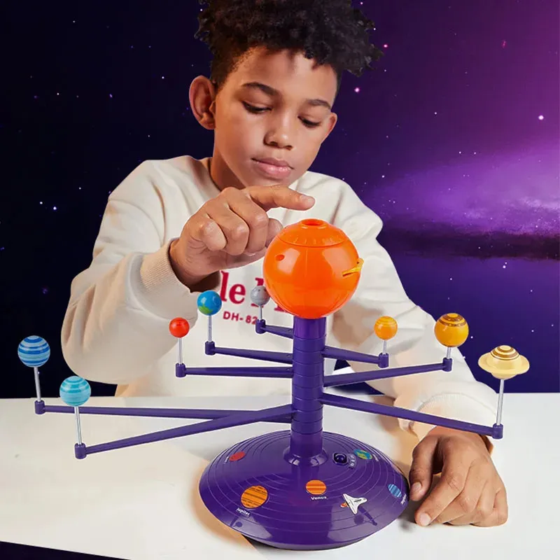 Projetor montessori brinquedos sistema solar planetas para crianças tecnologia gadget modelo crianças educacional novidade ciência 240124