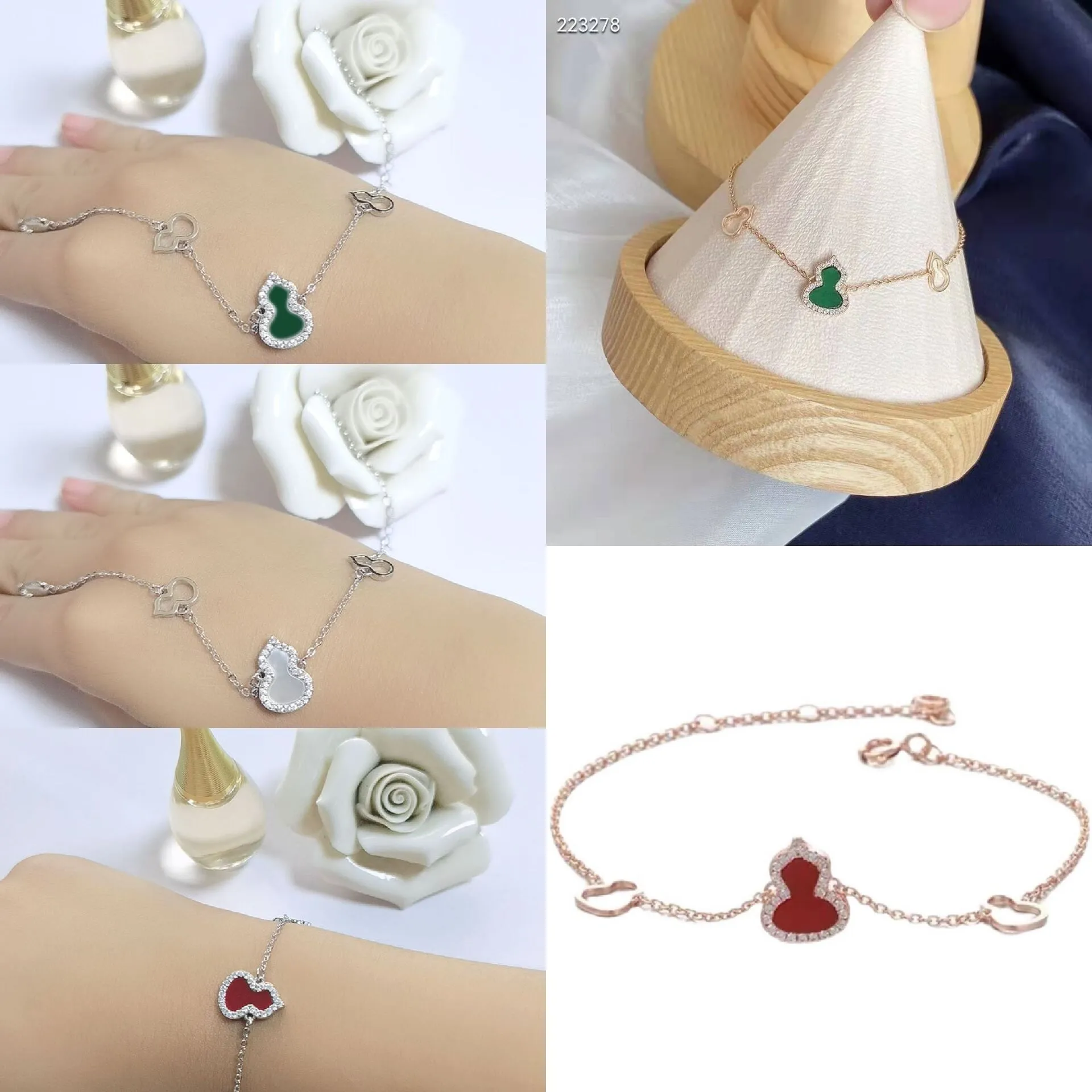 Nouveau bracelet trèfle qeelin pendentifs nacre bracelet en acier inoxydable plaque or 18 carats chaîne rose pour femmes fête des mères bijoux de fiançailles cadeau en gros