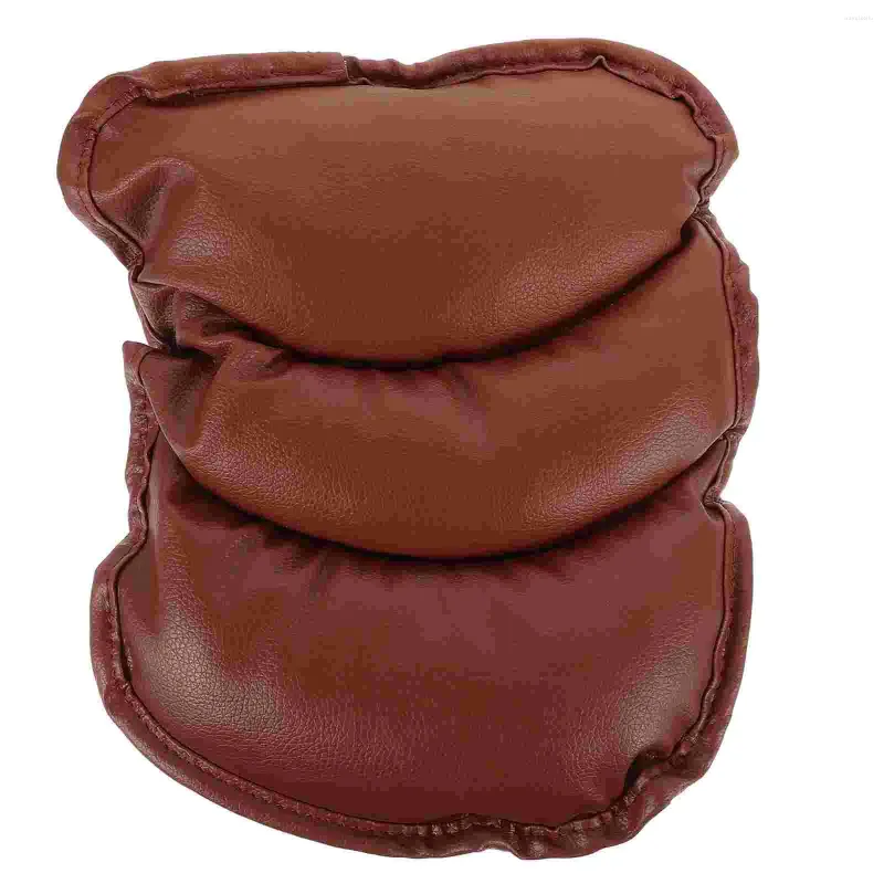 Car Seat Covers Auto Parts Interior Pad Vehicle Central Armrest Pu (brown) Center Console For Cars Pads Covering