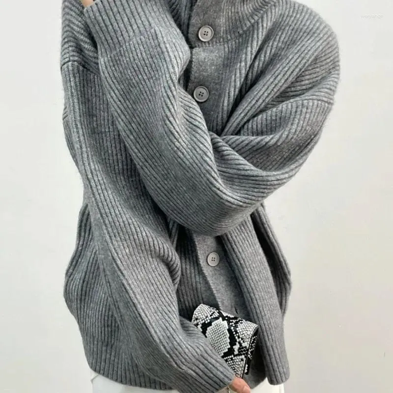 Männer Pullover Strickjacken Nische Geknöpft frauen Gestrickte Trendy Lose Casual Pullover Mantel Einfarbig Top Koreanischen Stil