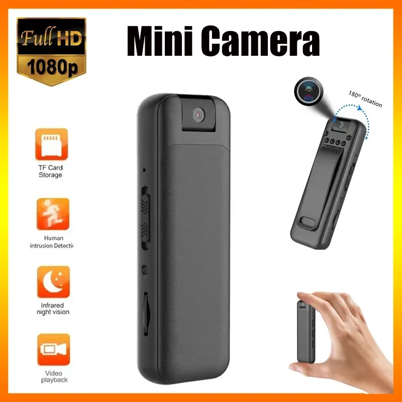 64G Mini caméra vision nocturne petit corps policier sans fil caméra micro enregistreur vidéo vocal police secrète portable ir bodycam discret