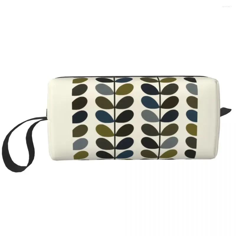 Sacos cosméticos Escandinavo Orla Kiely Multi Stem Makeup Bag para Mulheres Organizador de Viagem Kawaii Armazenamento Higiene Pessoal