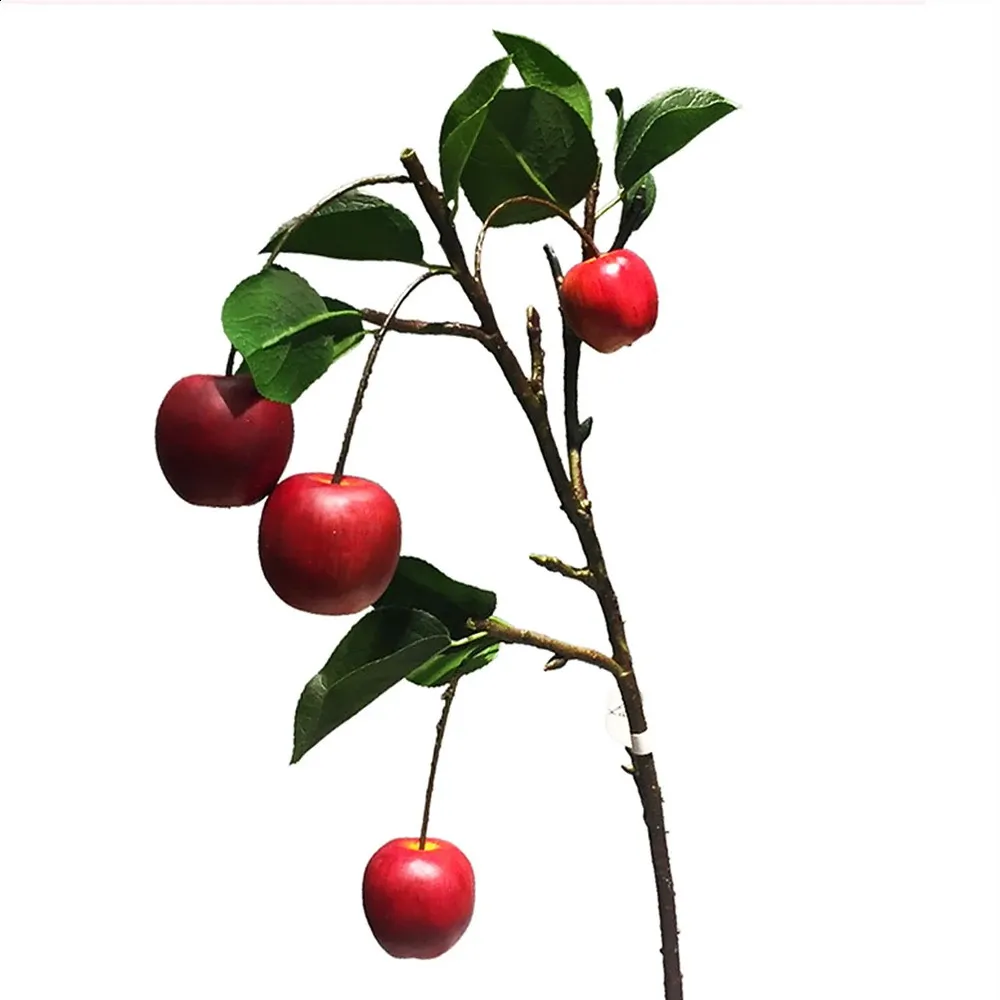74cm 6PCS New Artificial Plants Fruit Long Branch  Branchs Fake Berry Tree Green Leaves Office Living Room Kitchen Decor