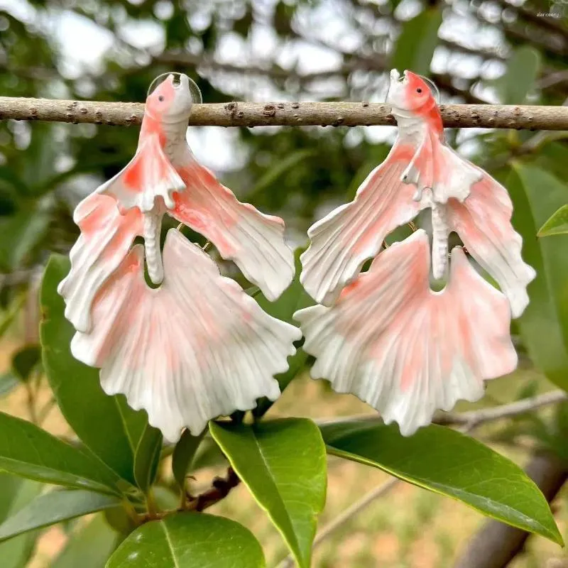 Boucles d'oreilles pendantes, bijoux Za en forme de poisson, vente en gros