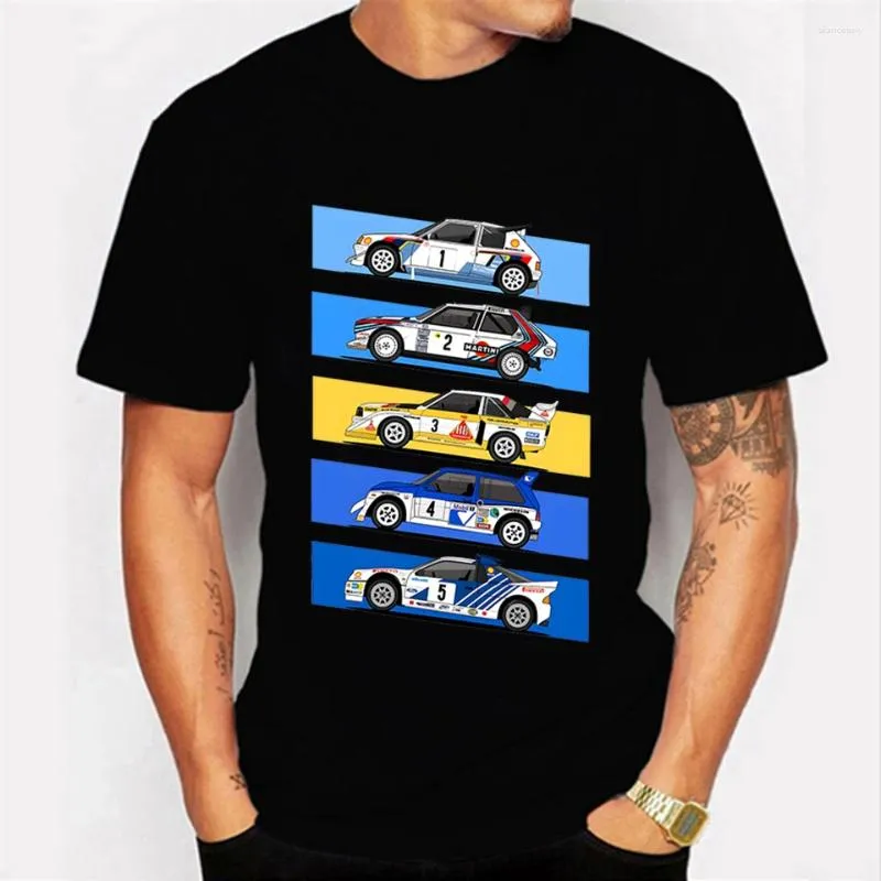 Męskie koszulki 1986 Rajdowe samochody grupy B Zabawne koszulki T-shirty Modna Summer Men Krótkie rękawie Czarne topy Tees Hip Hop Streetwear Camisetas