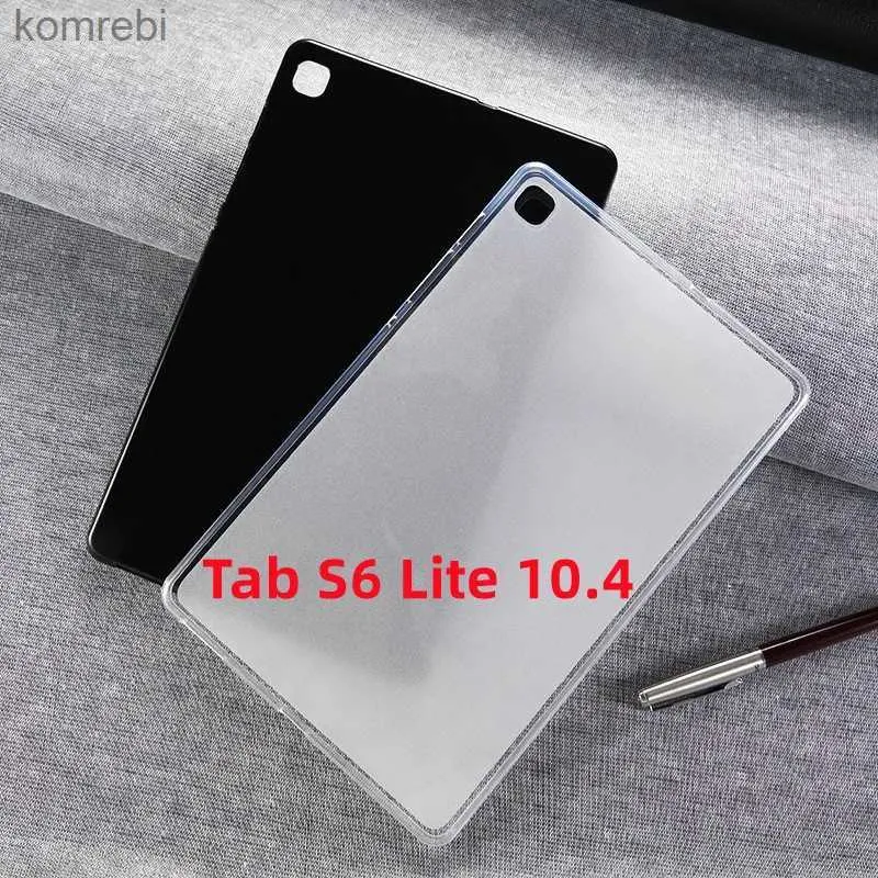 Étuis pour tablette PC Sacs Couverture transparente pour Samsung Galaxy Tab S6 Lite 10.4 2020 2022 SM-P610/P615 SM-P613/P619 TPU Silicon Back Tablet CaseL240217