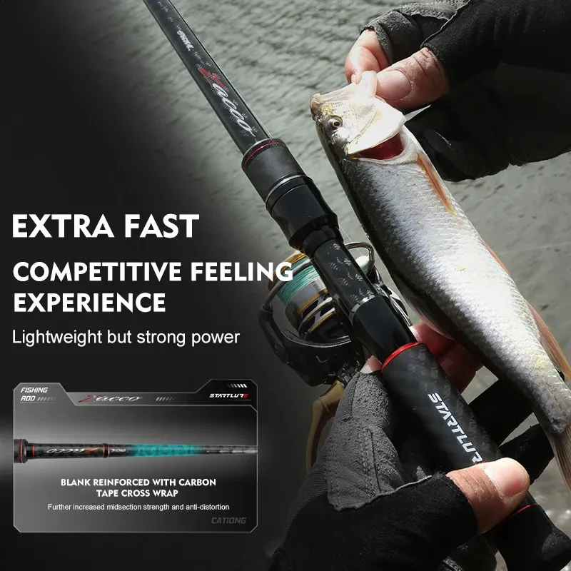 Carbon Fiber Trout Fishing Rod By ZACCO Lightweight, Spinning