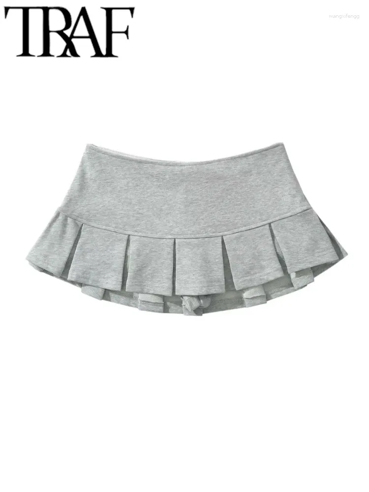 التنانير Gal 2024 Spring Short Short Plateed Skirt Low Rise Women Terme Terry Fabric Mini Y2K Bottom Girls Sweet Girls